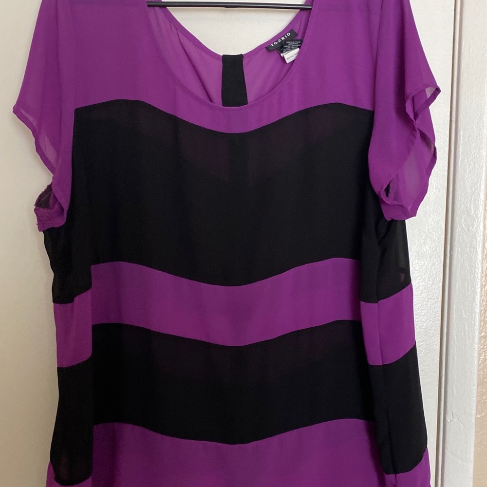 Black and purple top. Torrid size 2